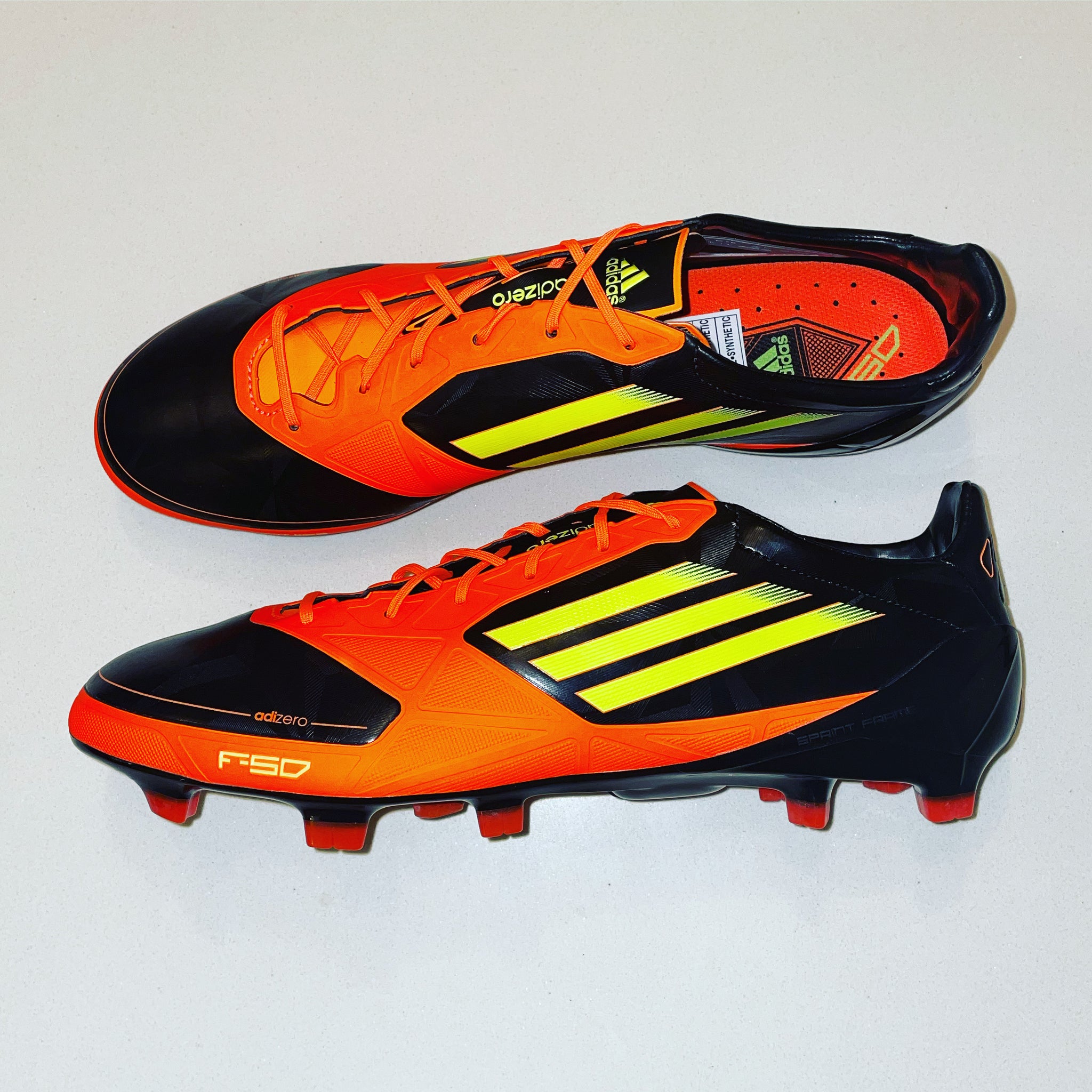 Adidas f50 orange and hot sale black